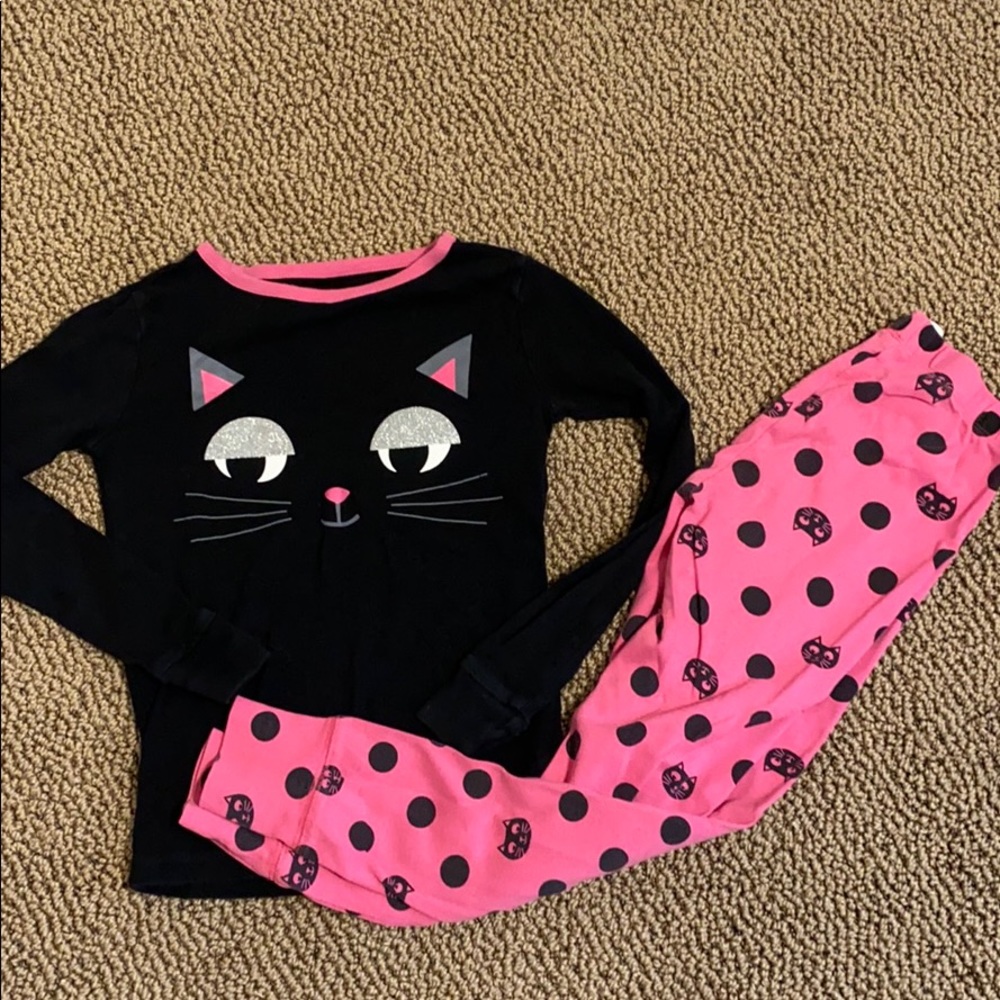 Cap pajama set -cat design